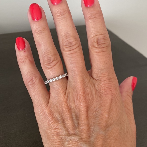 Cubic zirconia anniversary band. - Picture 3 of 4